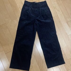 Everlane - Navy Corduroy Wide-leg Pants (size: 4)